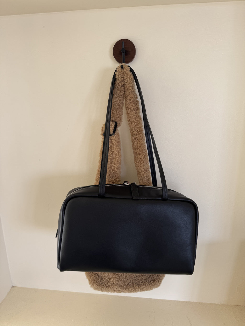 Astra Bowling Minimalist Leather Shoulder Bag