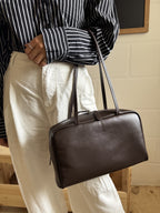 Astra Bowling Minimalist Leather Shoulder Bag