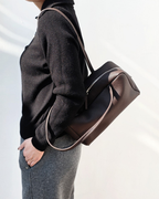 Astra Bowling Minimalist Leather Shoulder Bag