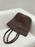 Estelle Woven Raffia Tote Bag