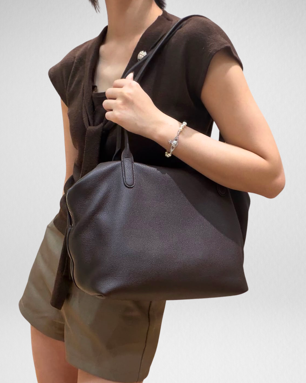 Henri Minimalist Leather Tote Bag
