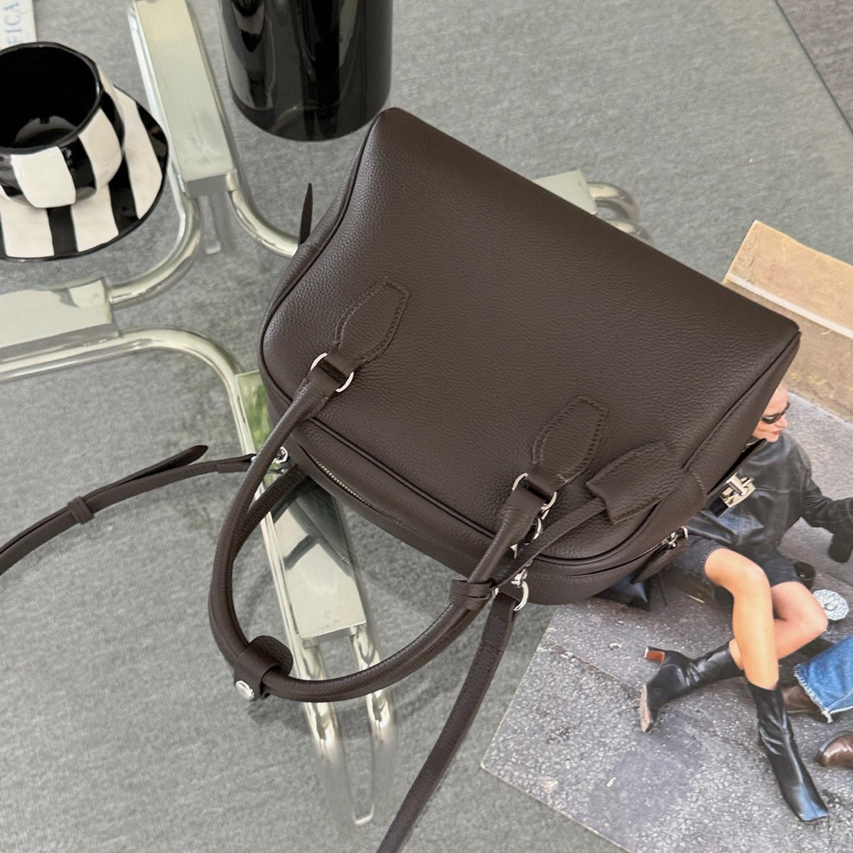 India-Inspired Hobo Leather Bag