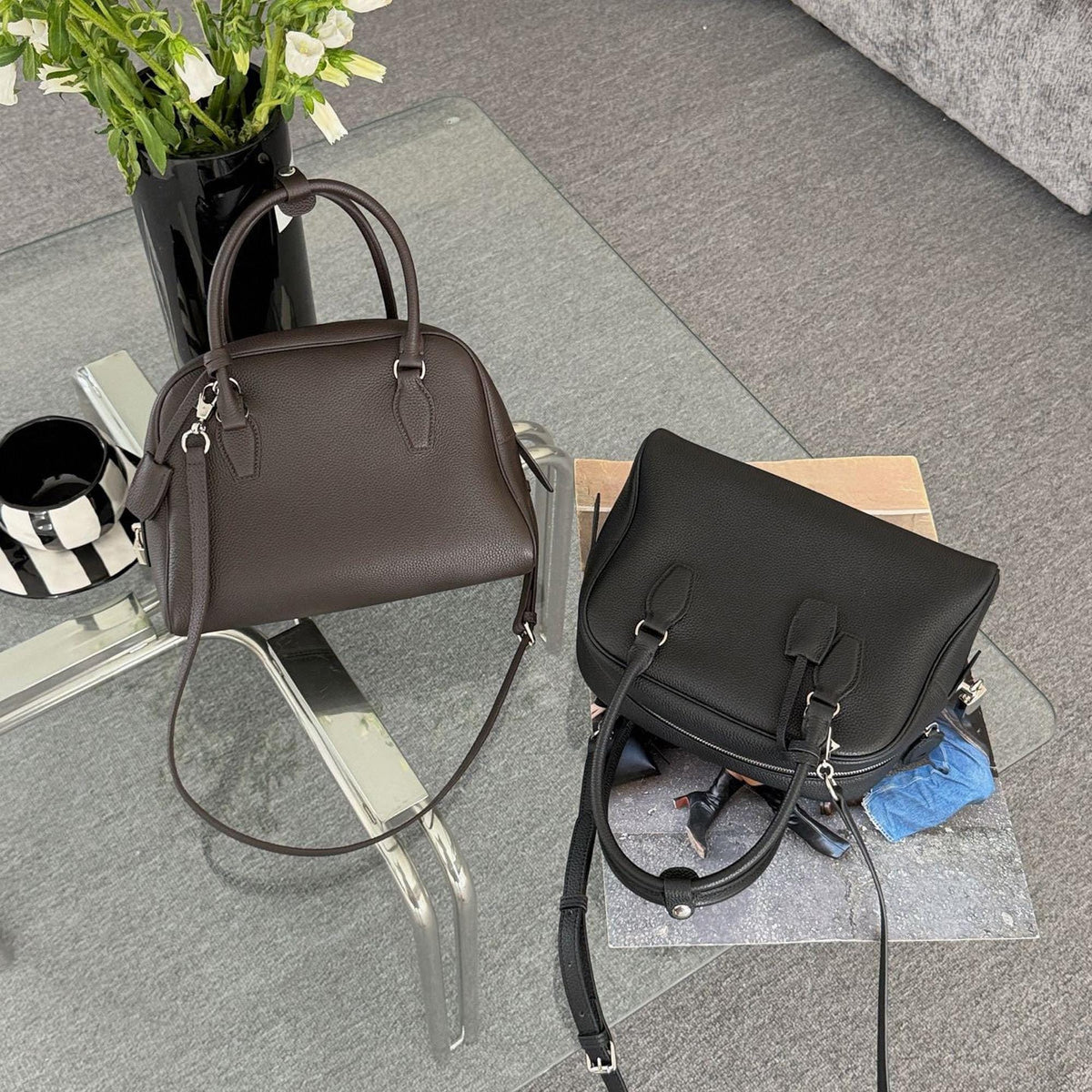India-Inspired Hobo Leather Bag