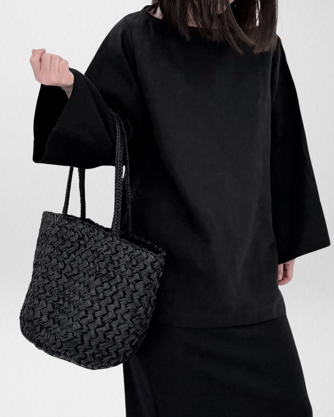 Estelle Woven Raffia Tote Bag