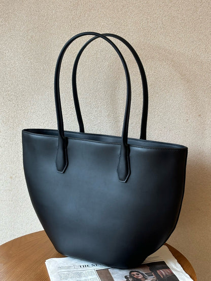Alger Inspired Structured Leather Tote Bag