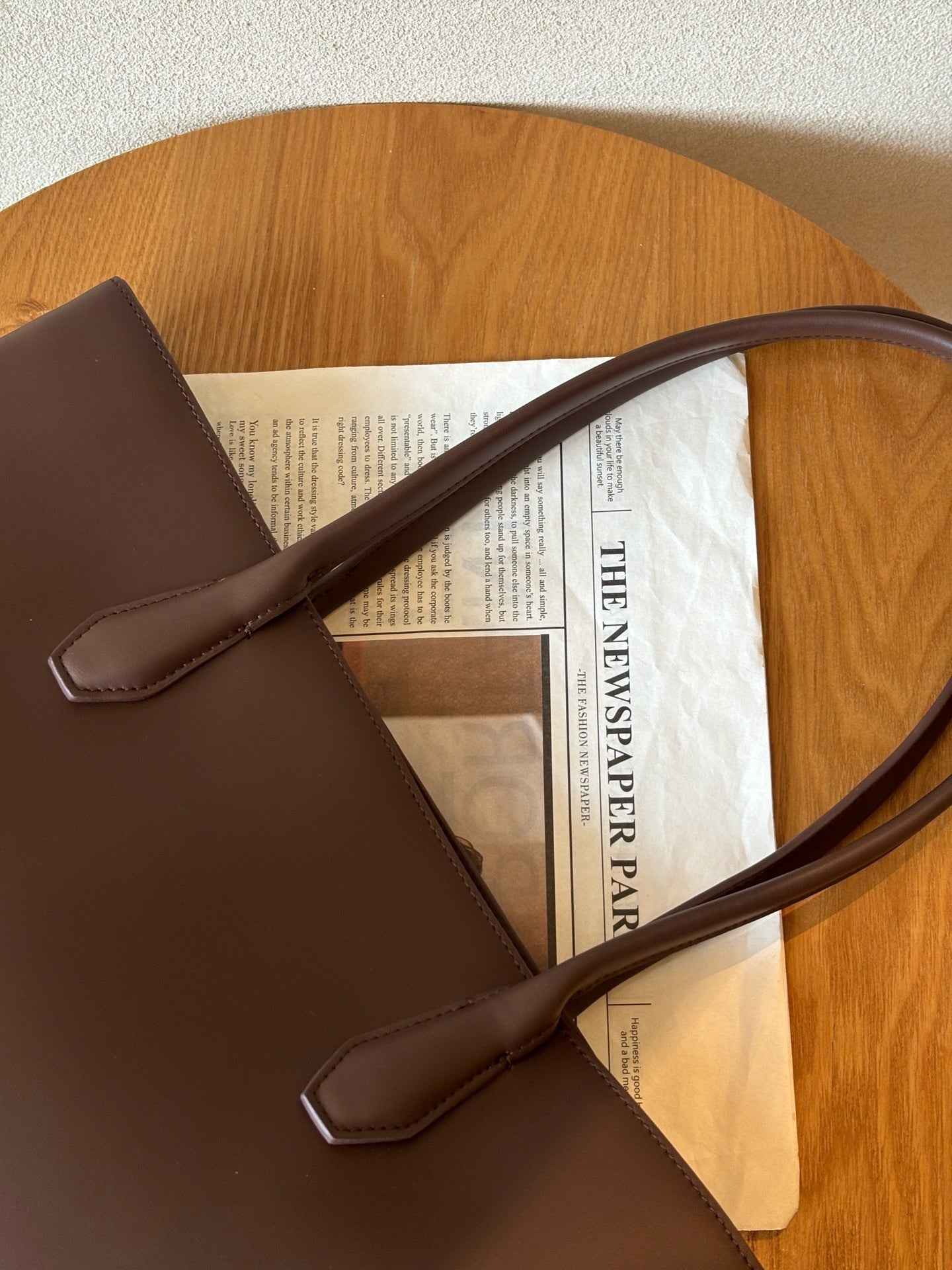 Alger Inspired Structured Leather Tote Bag