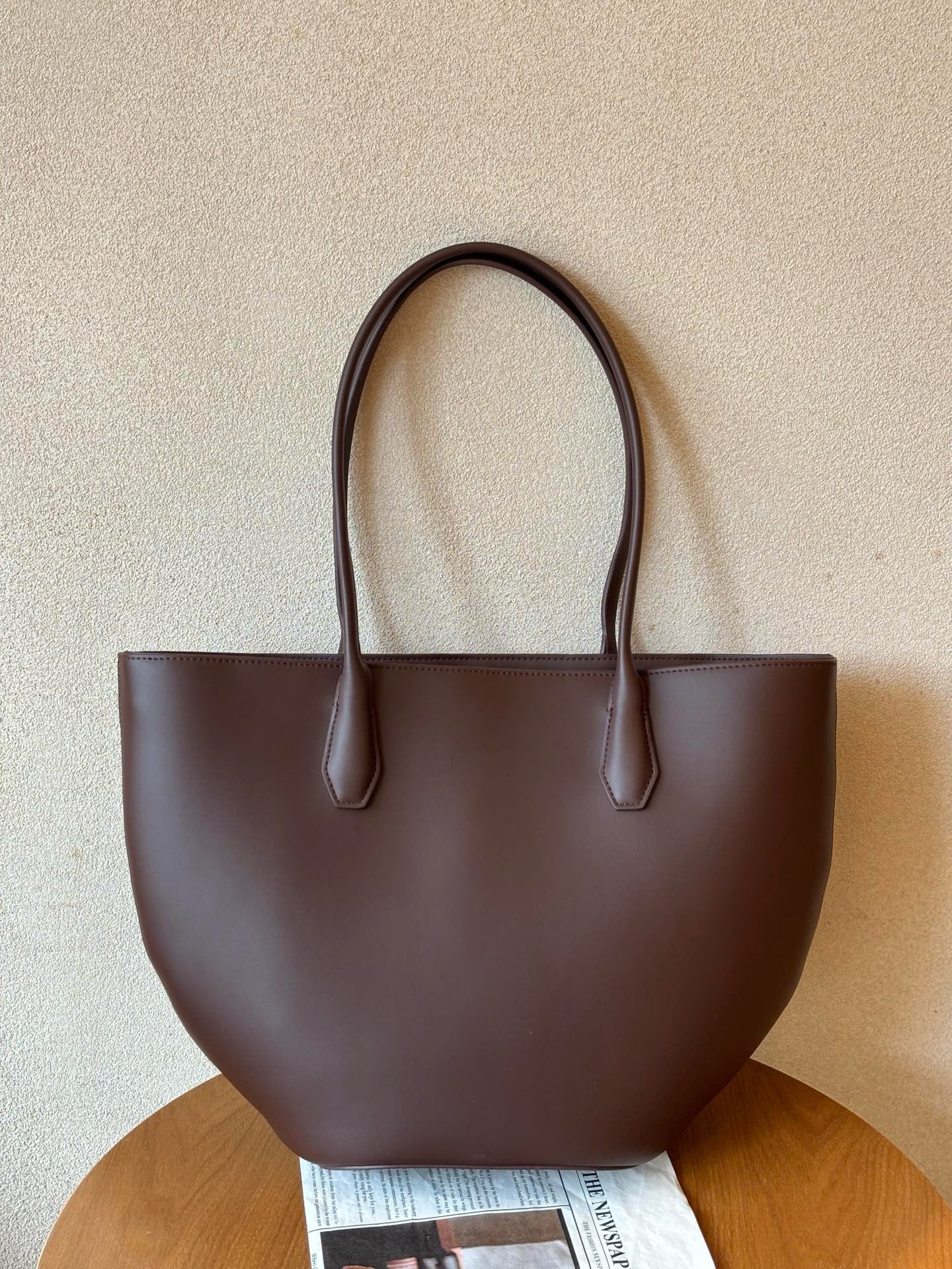 Alger Inspired Structured Leather Tote Bag