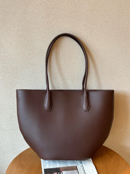 Alger Inspired Structured Leather Tote Bag
