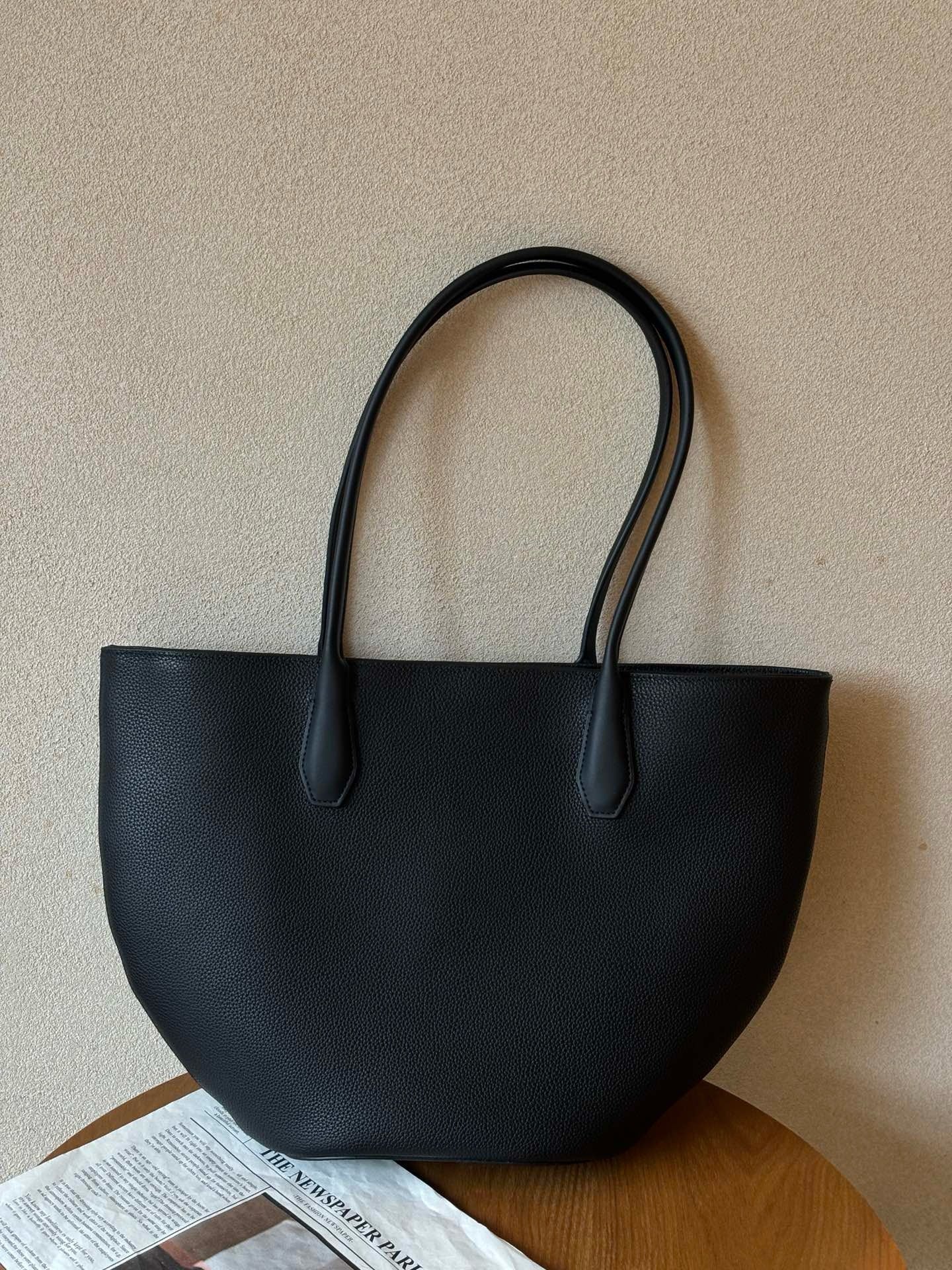 Alger Inspired Structured Leather Tote Bag