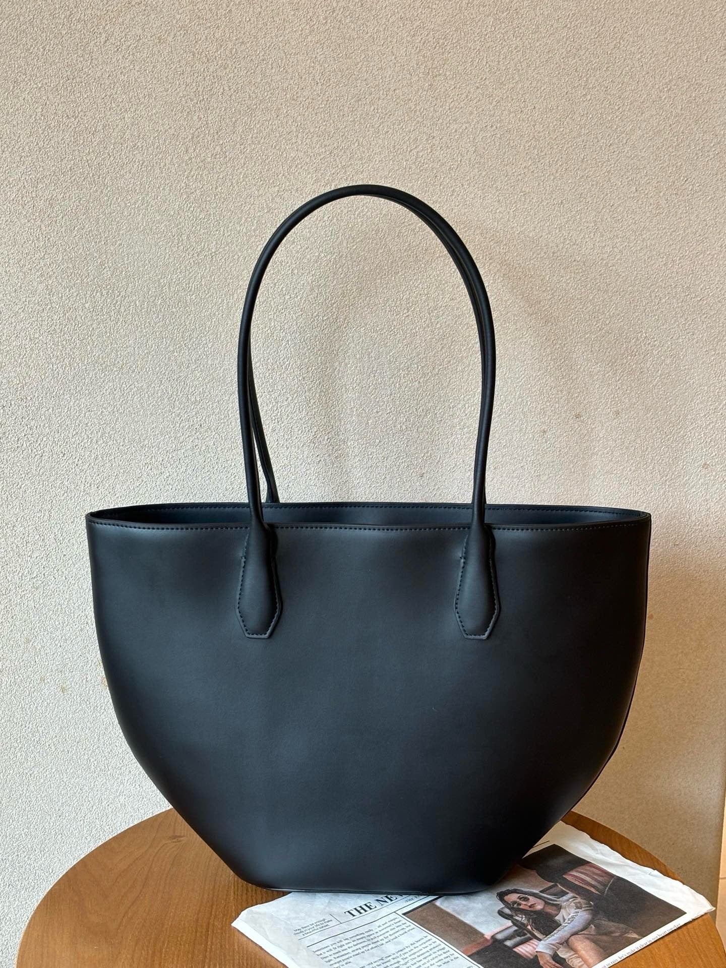 Alger Inspired Structured Leather Tote Bag