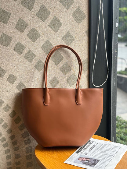 Alger Inspired Structured Leather Tote Bag