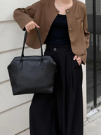 Minimalist Henri Inspired Soft‑Grain Leather Tote Bag