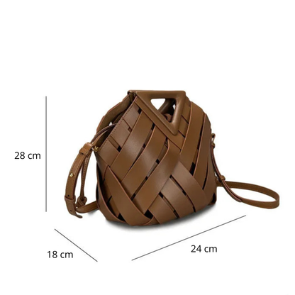 El bolso tipo cesta de cuero "inspirado en Bottega-Veneta-Intrecciato"