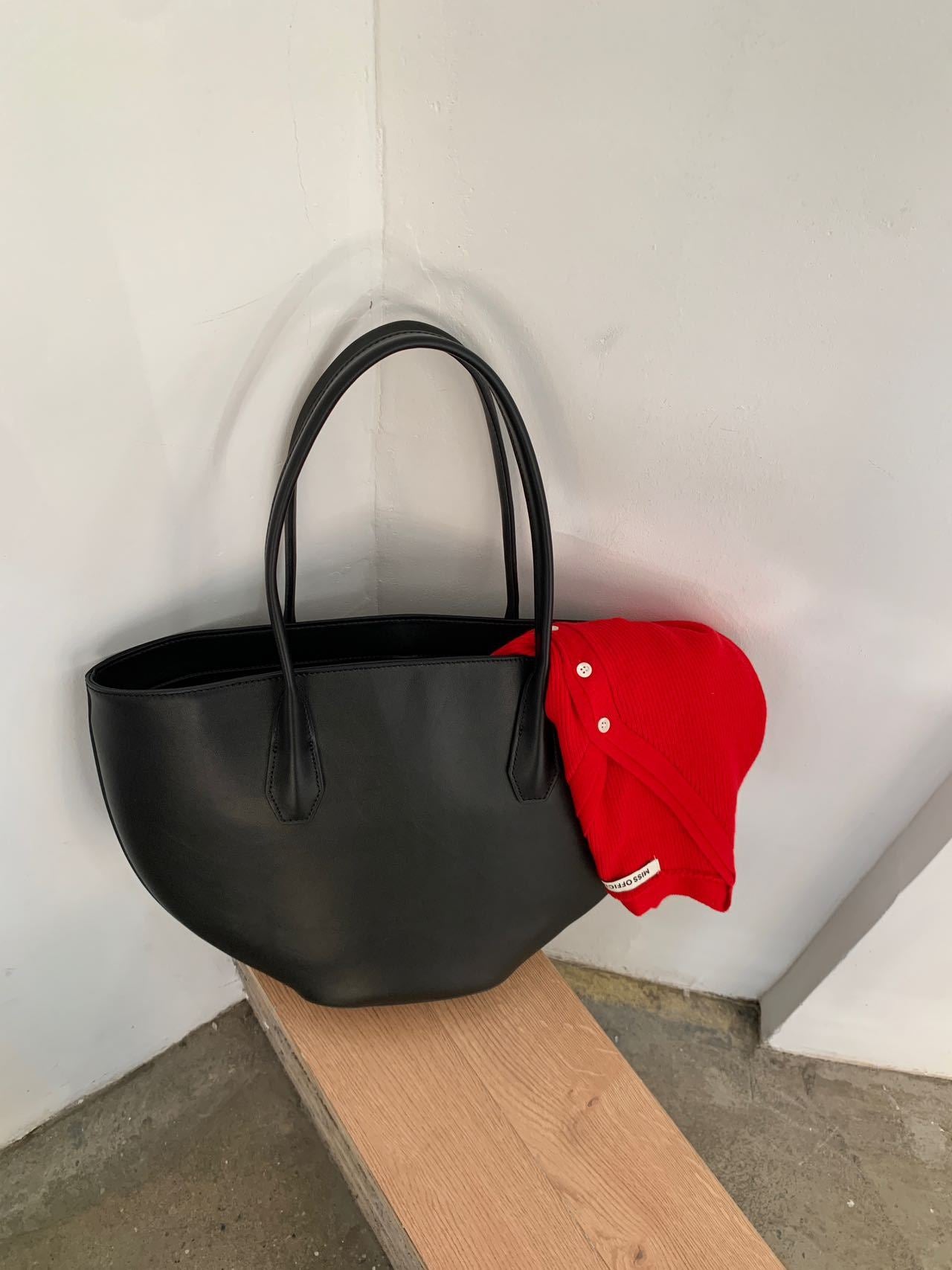 Alger Inspired Structured Leather Tote Bag