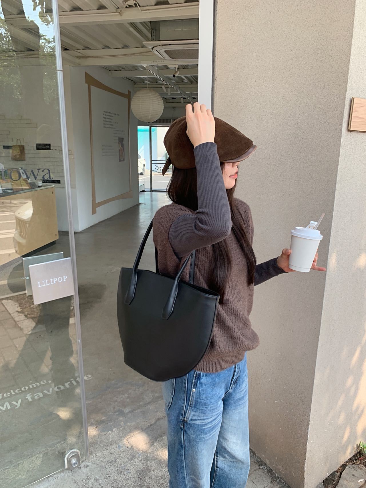 Alger Inspired Structured Leather Tote Bag