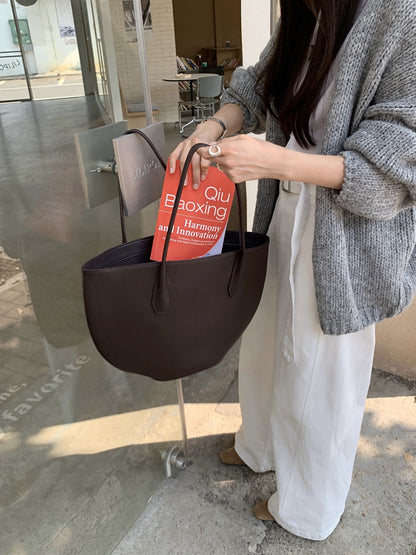 Alger Inspired Structured Leather Tote Bag