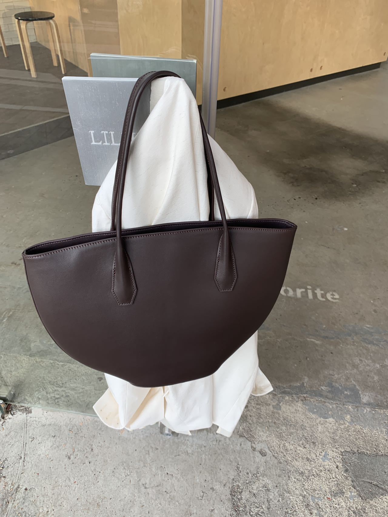 Alger Inspired Structured Leather Tote Bag