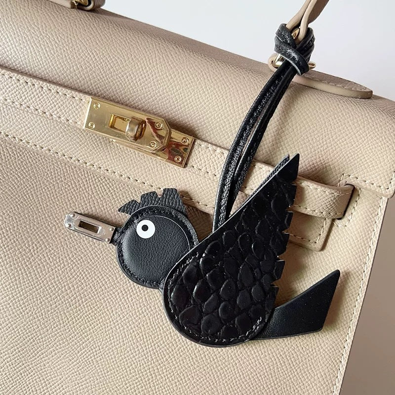 Trendiesty Leather Bird Charm