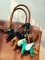 Trendiesty Winged Leather Horse Charm