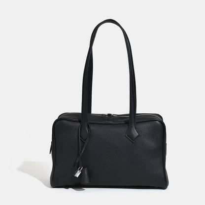 Victoria Style Classic Leather Shoulder Bag