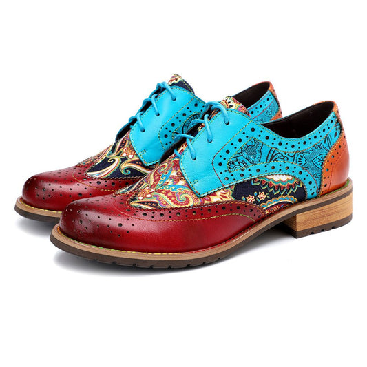 Bohemian Handmade Brogue Shoes - Trendiesty Worldwide