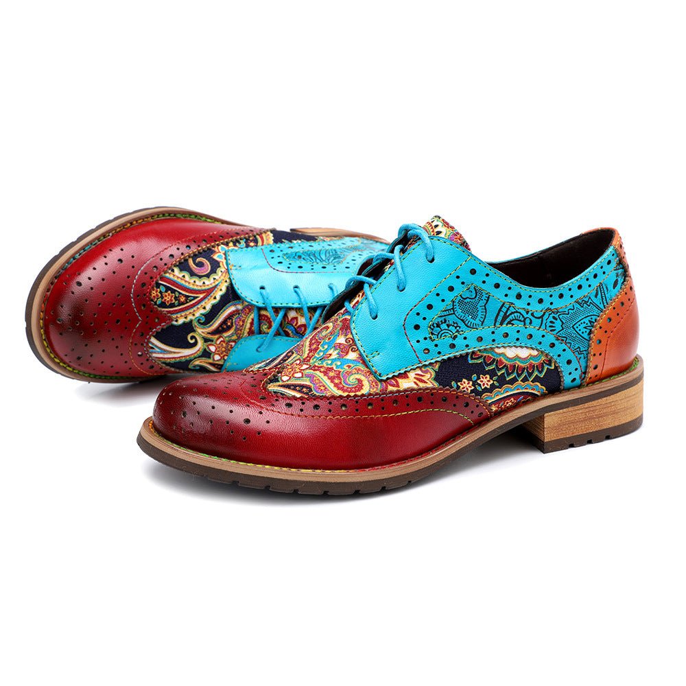 Bohemian Handmade Brogue Shoes - Trendiesty Worldwide