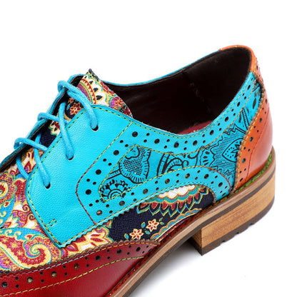 Bohemian Handmade Brogue Shoes - Trendiesty Worldwide