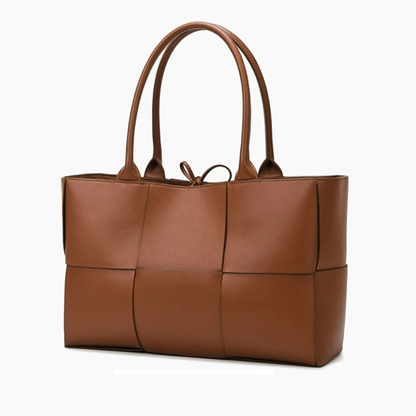 The "Bottega-Veneta-Arco-inspired" Luxurious Woven Large Leather Tote Bag