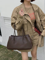 Alger Geometric Inspired Leather Shoulder Bag