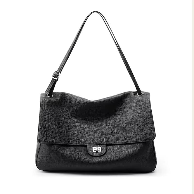 MaxiFlap Leather Shoulder Bag