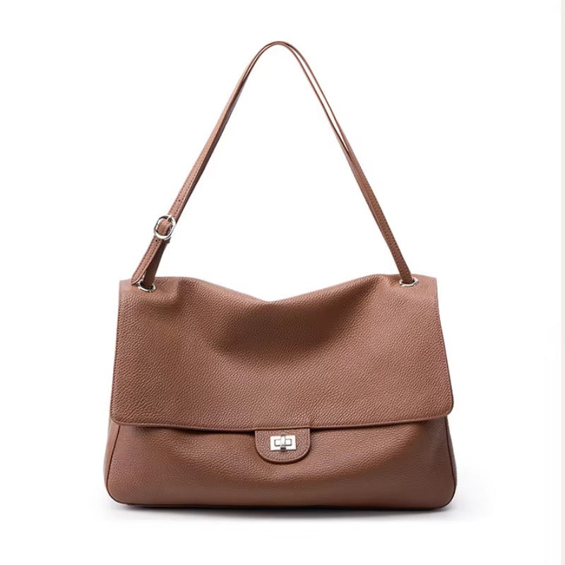 MaxiFlap Leather Shoulder Bag