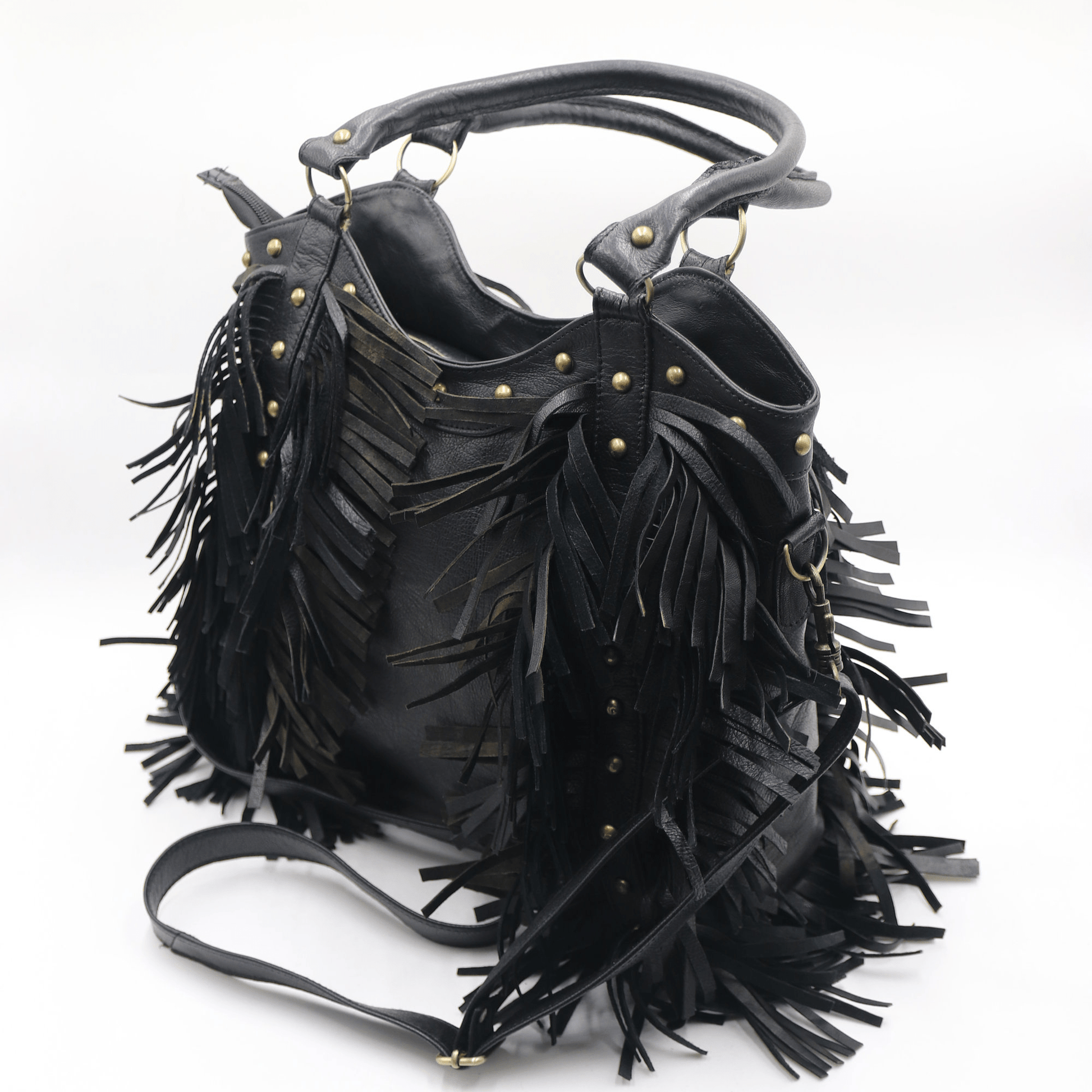 "Fringed" Leather tote bag - Trendiesty Worldwide