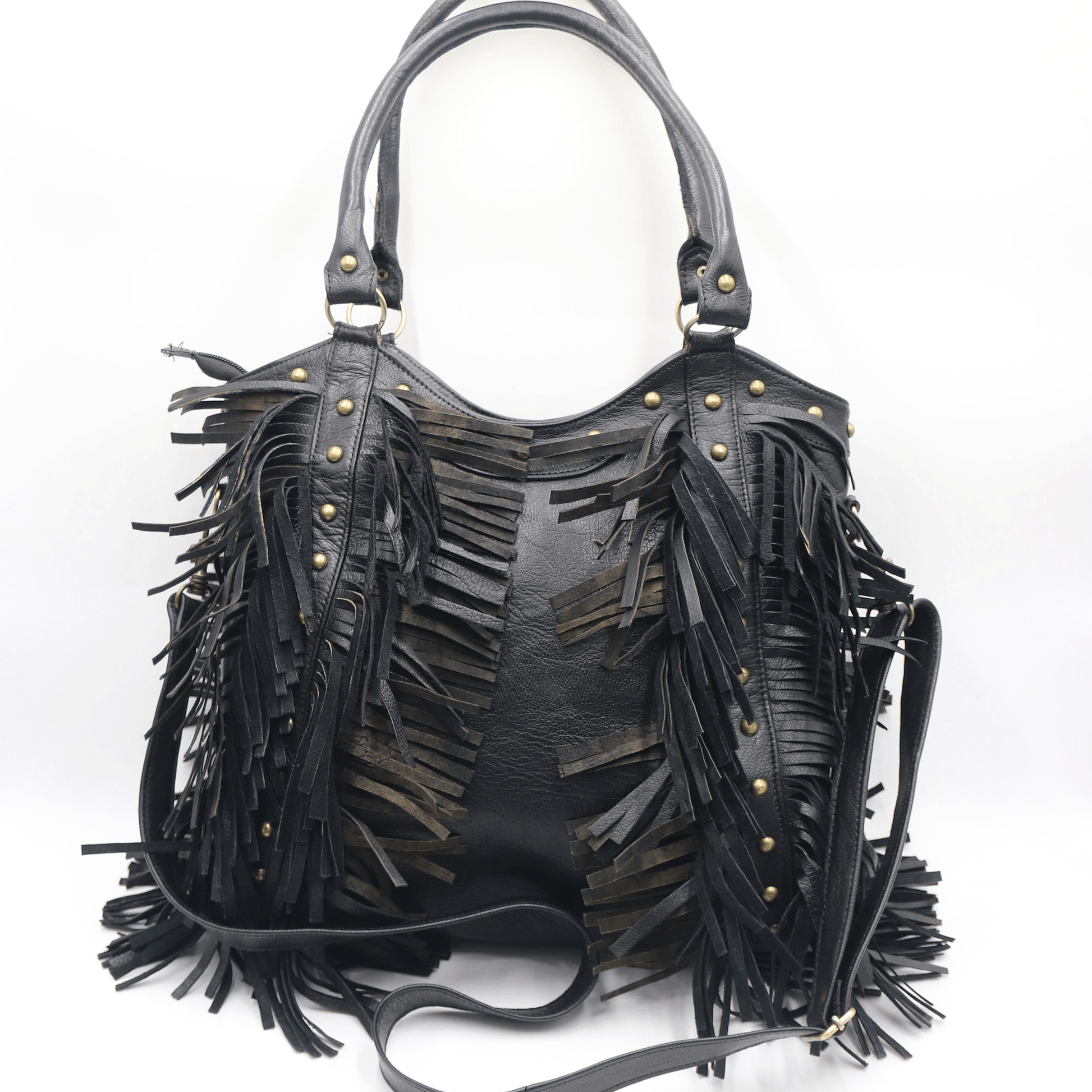 "Fringed" Leather tote bag - Trendiesty Worldwide