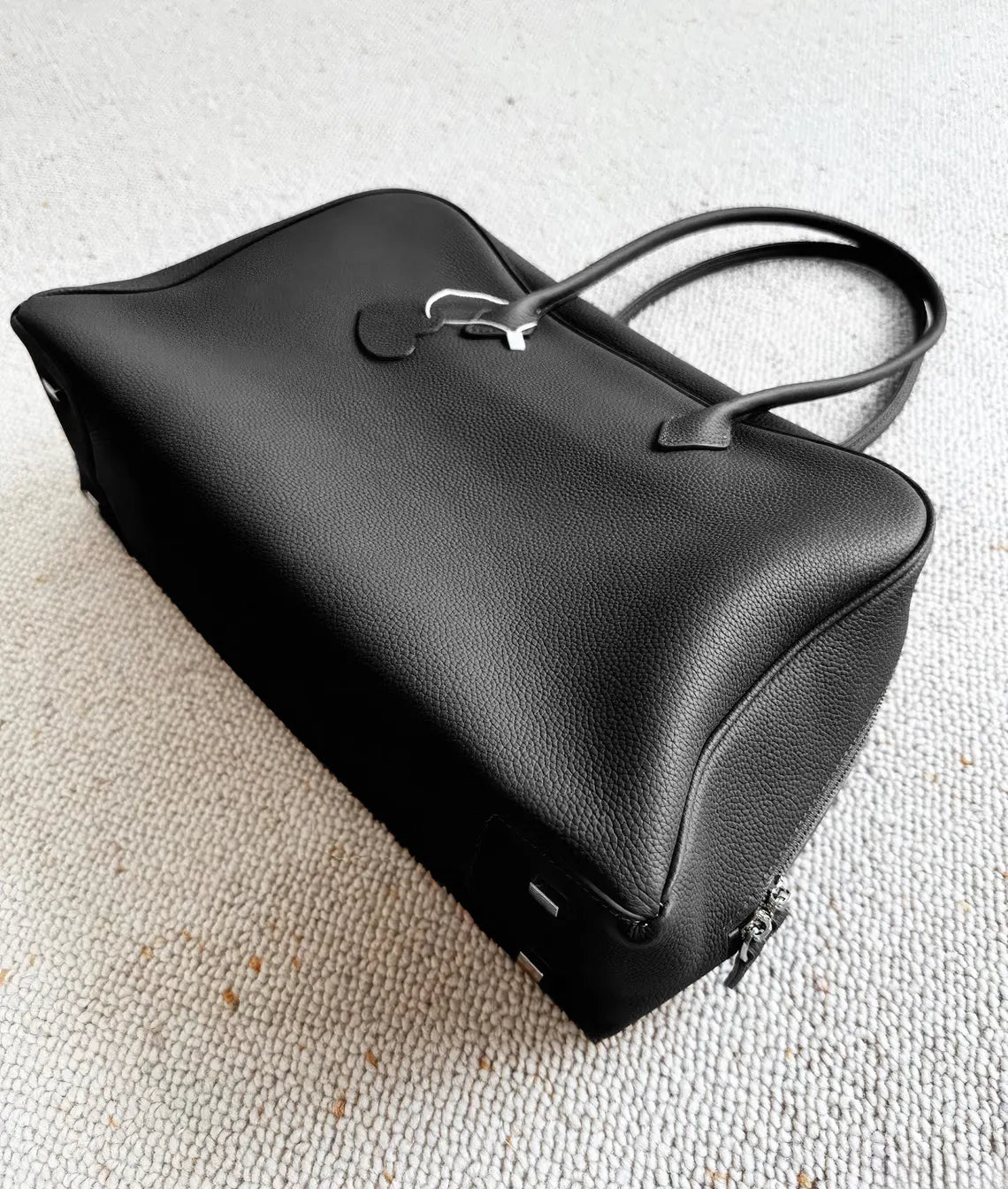 Classic Large Leather Bowling Bag