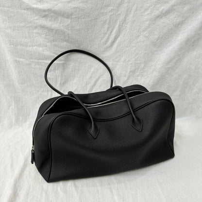 Classic Large Leather Bowling Bag