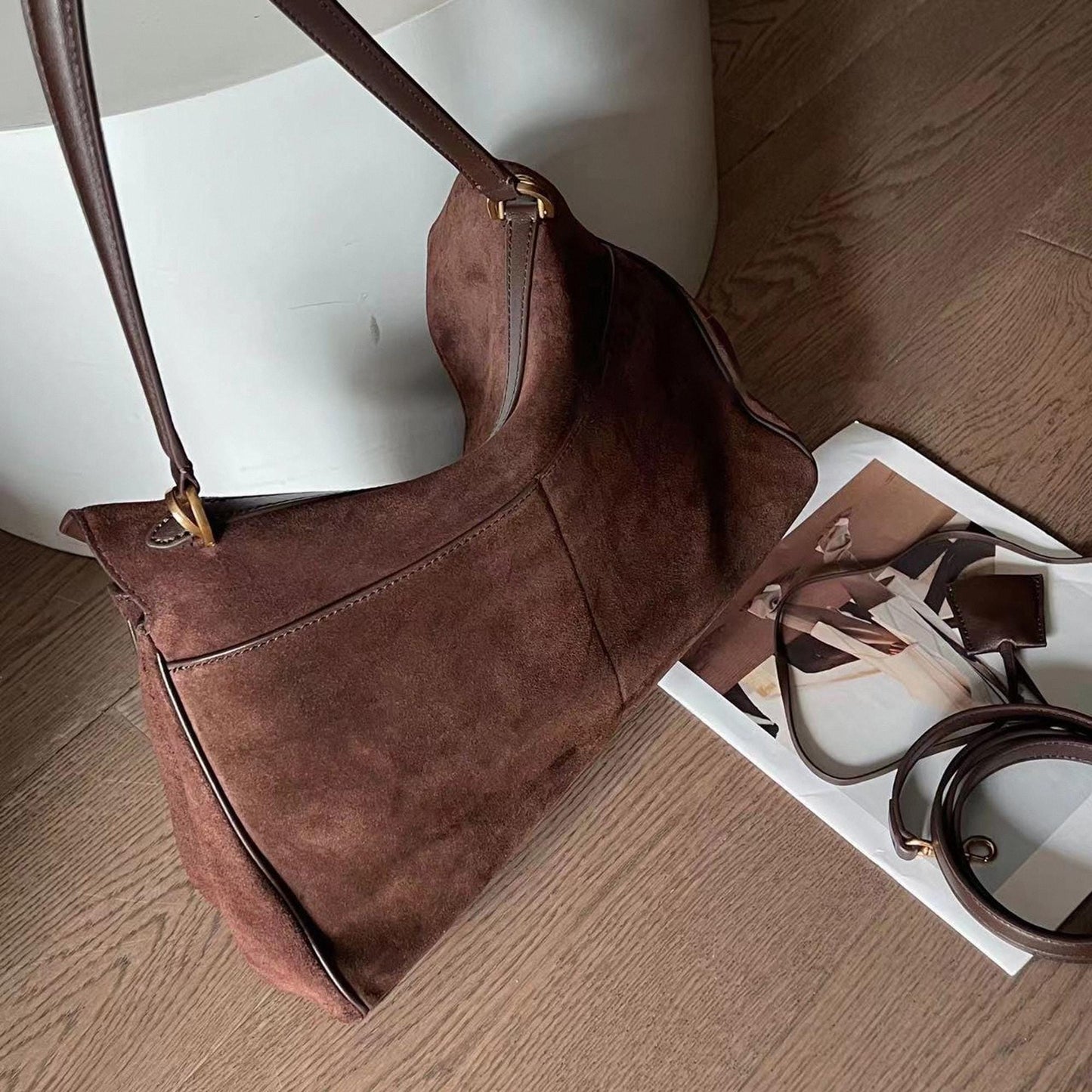 Women's BALENCIAGA-RODEO Inspired Leather Handbag