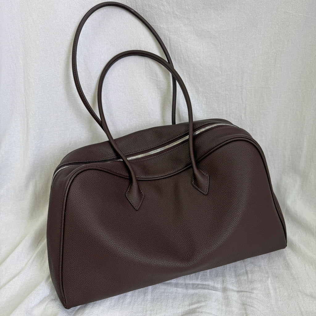 Classic Large Leather Bowling Bag