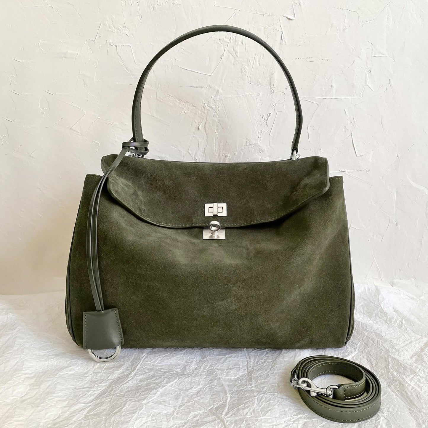 Bolso de mano de piel inspirado en BALENCIAGA-RODEO para mujer