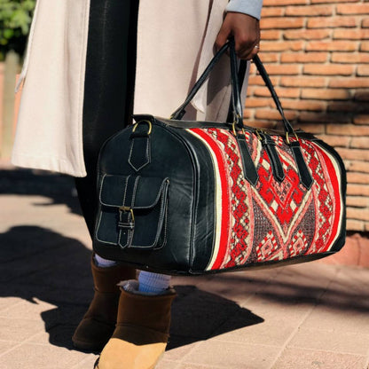 Leather x Kilim Duffle Bag - Trendiesty Worldwide