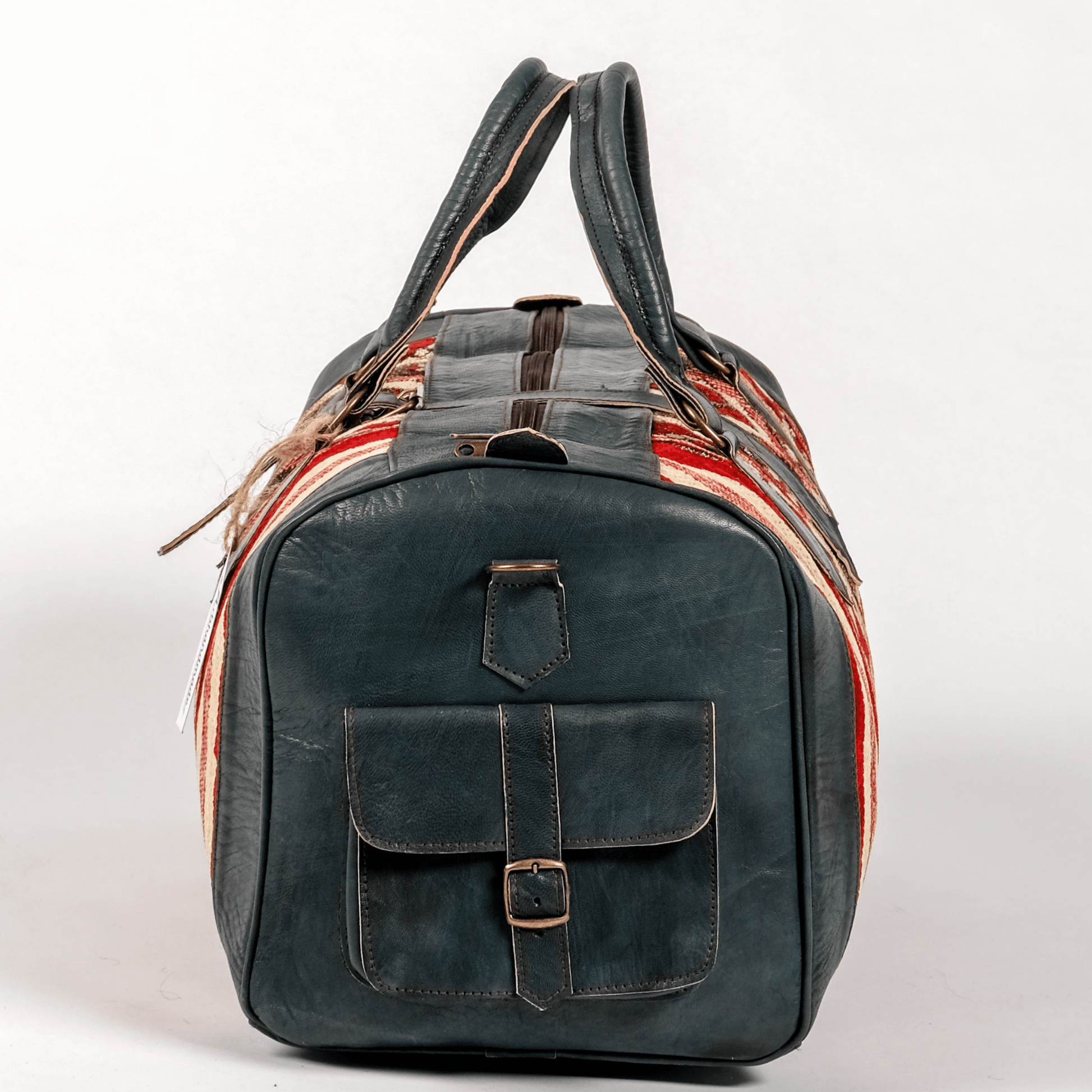 Leather x Kilim Duffle Bag - Trendiesty Worldwide