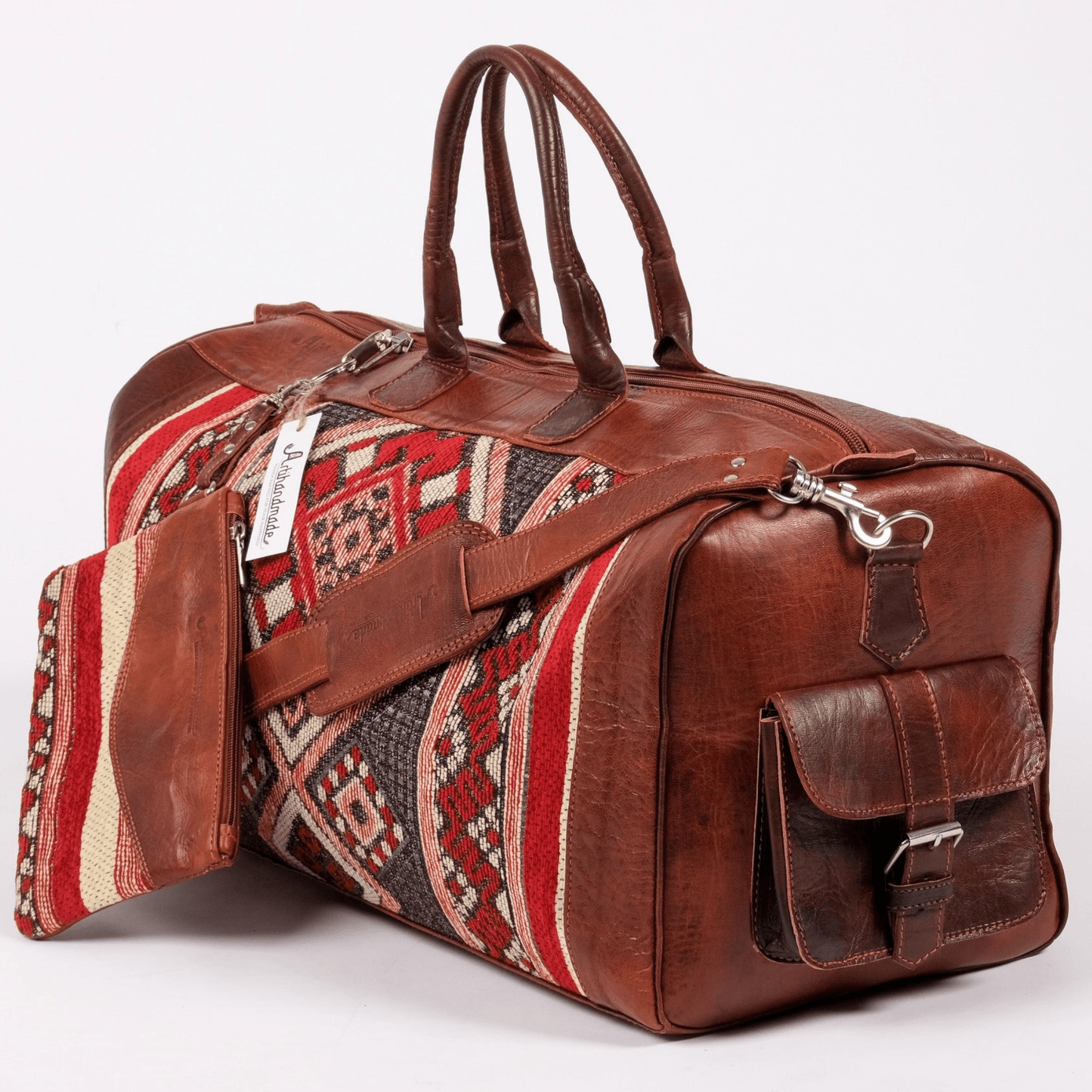 Kilim Leather Duffle With Wallet - Trendiesty Worldwide