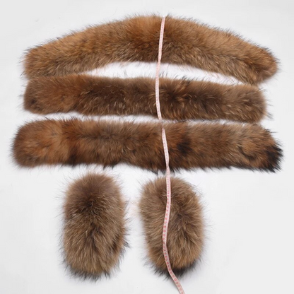 Luxuriöser, wasserdichter Parka aus echtem Pelz für Damen „Full Fur Beta Style“