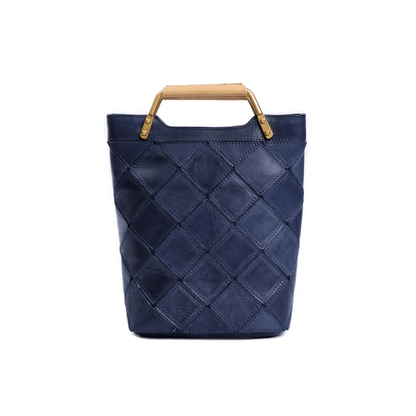 "Retro-Plaid" Genuine Leather Shoulder Handbag - Trendiesty Worldwide