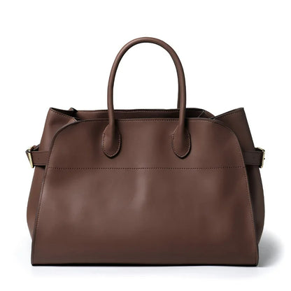 The "Row-Margaux-inspired" Luxurious Leather Tote Bag - Trendiesty Worldwide