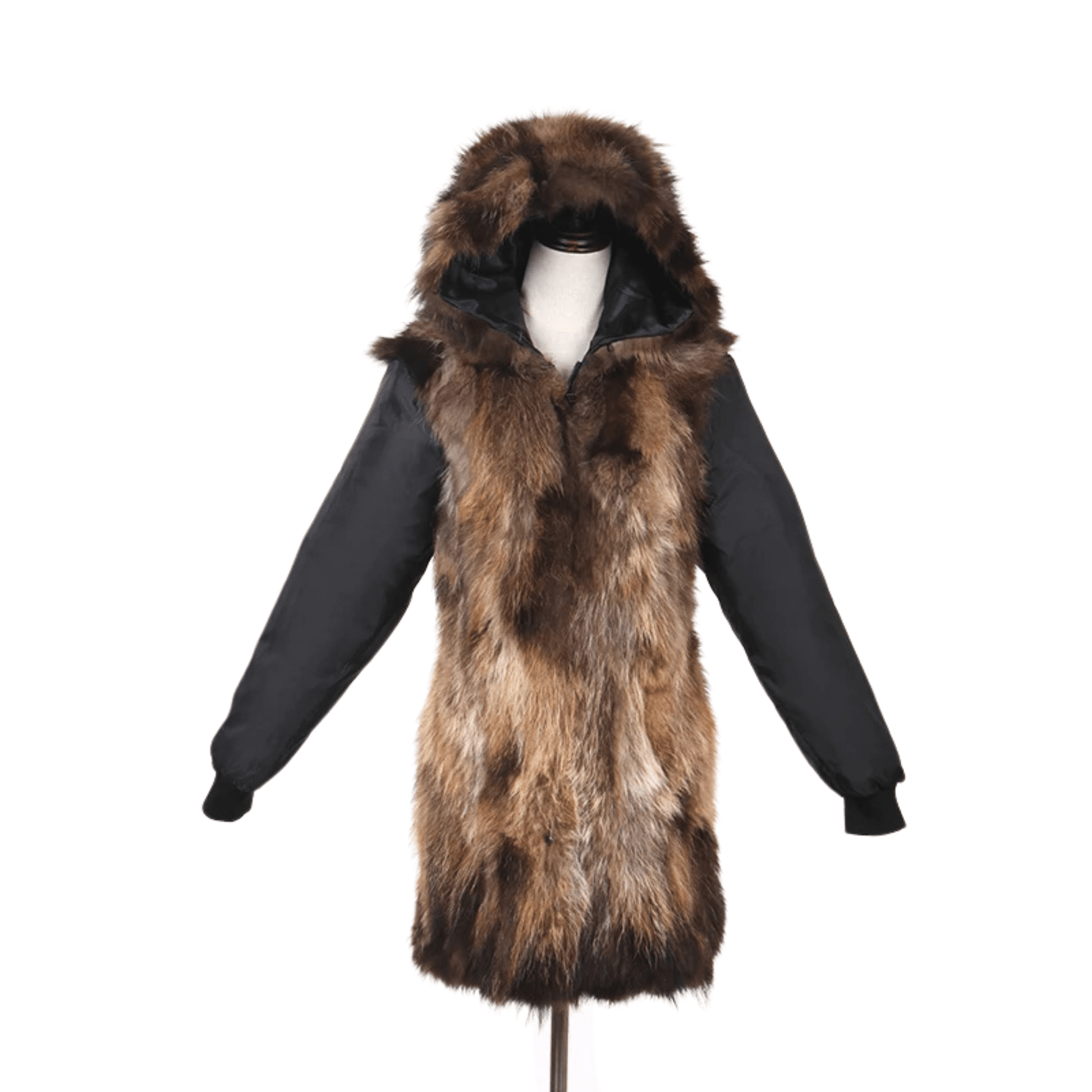 Women's Luxury Real Fur Black Waterproof Parka "Full Fur Alpha Style" - Trendiesty Worldwide